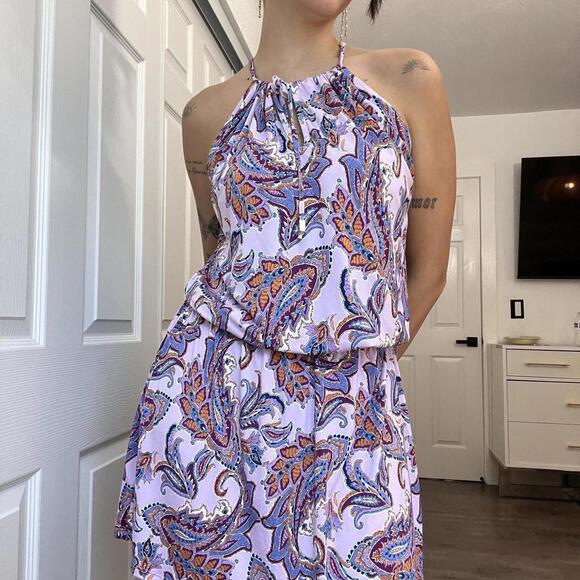 NWT Veronica M Paisley Drop Waist Dress – Size Large - Picture 5 of 8